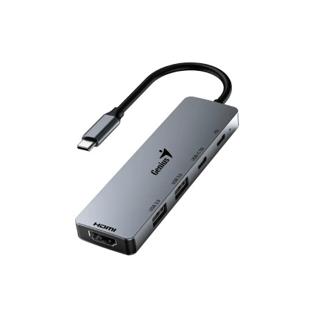 Hub Genius UH-500 USB-C 5-en-1 Gris