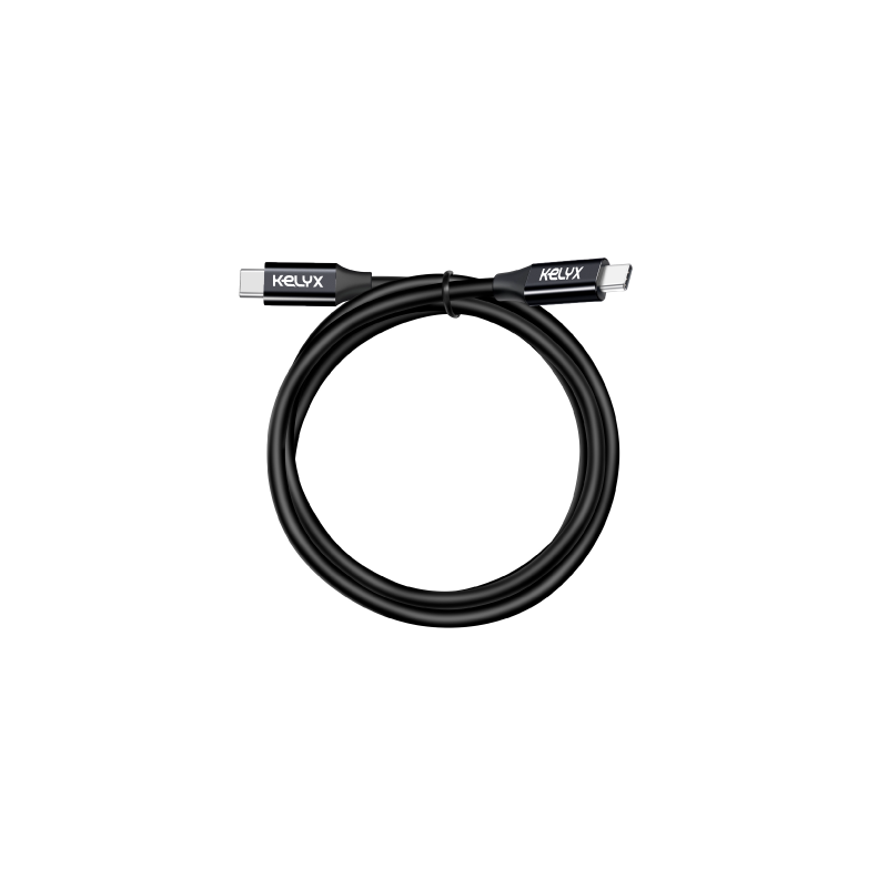 Cable Kelyx USB-C 65W 10Gbps 1m Negro Cable Kelyx USB-C 65W 10Gbps 1m Negro