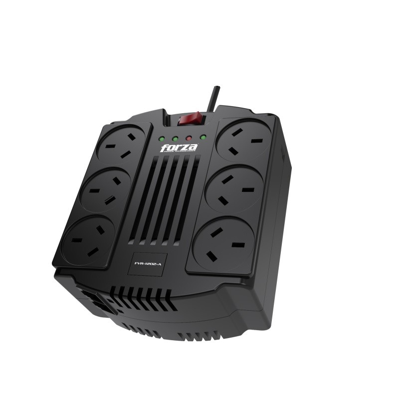 Regulador de Voltaje Forza FVR-1202A 1200VA 600W Regulador de Voltaje Forza FVR-1202A 1200VA 600W