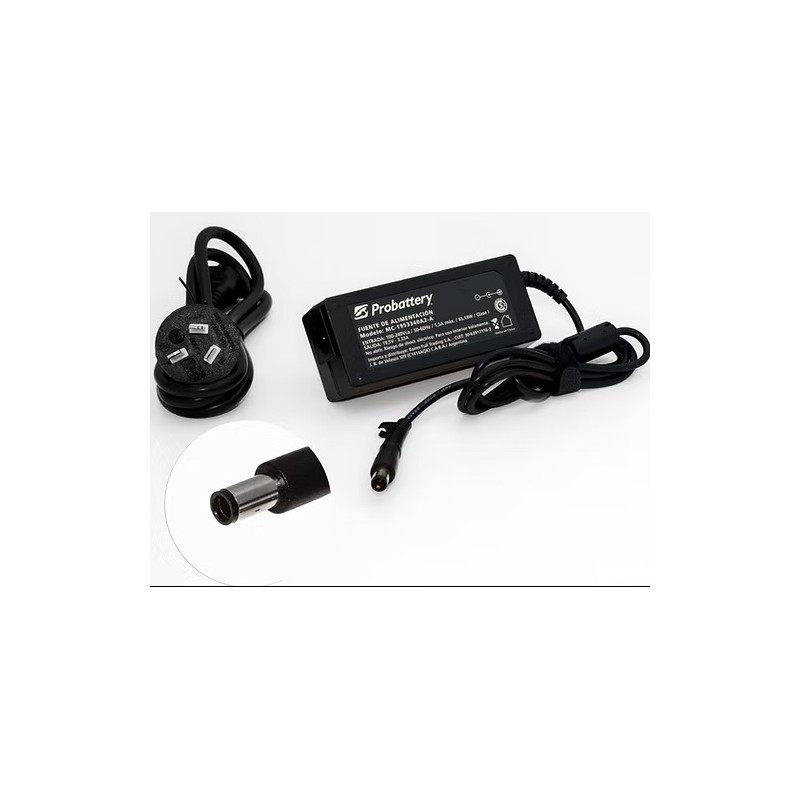 Cargador ProBattery 65W 18.5V 3.5A HP DC 7.4x5.0 Cargador ProBattery 65W 18.5V 3.5A HP DC 7.4x5.0