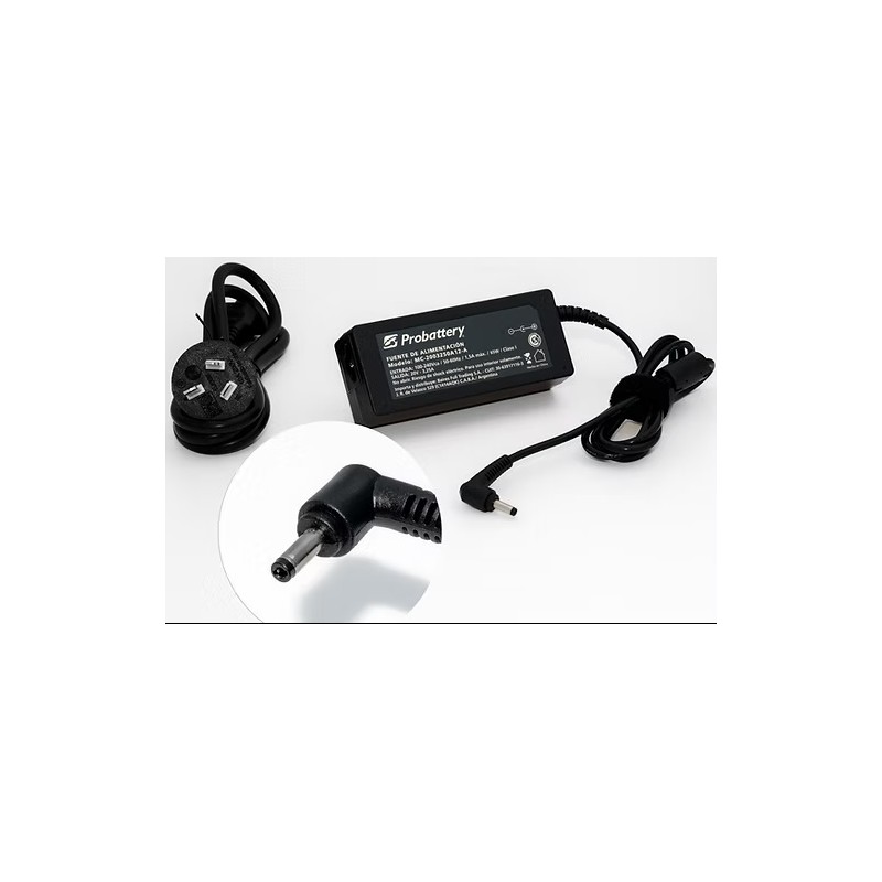 Cargador ProBattery 65W 20V 3.25A Lenovo Pin Fino DC Cargador ProBattery 65W 20V 3.25A Lenovo Pin Fino DC