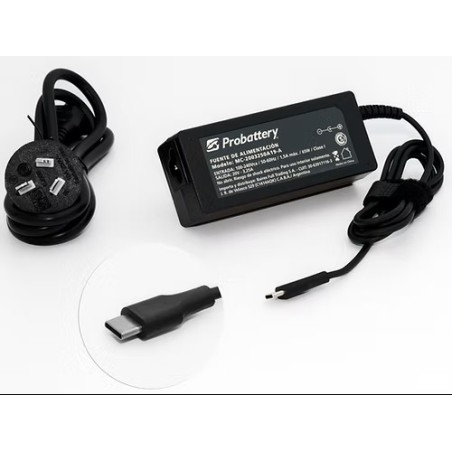 Cargador ProBattery 65W 20V 3.25A Lenovo Type-C