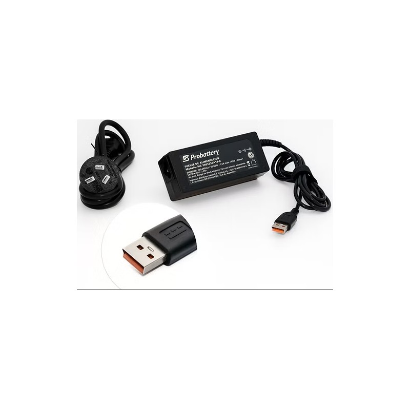 Cargador ProBattery 65W 20V 3.25A Lenovo USB Type Yoga3 Cargador ProBattery 65W 20V 3.25A Lenovo USB Type Yoga3