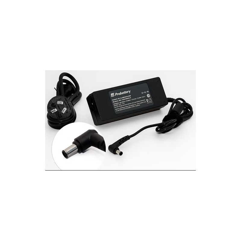 Cargador ProBattery 90W 19.5V 4.7A Sony DC 6.5x4.4 Cargador ProBattery 90W 19.5V 4.7A Sony DC 6.5x4.4