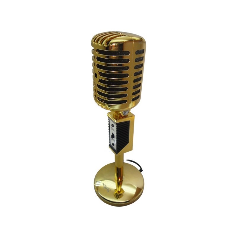 Micrófono Nisuta NS-MIC190 de escritorio dorado Micrófono Nisuta NS-MIC190 de escritorio dorado