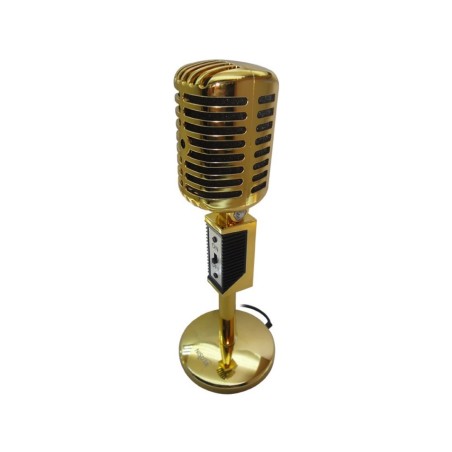 Micrófono Nisuta NS-MIC190 de escritorio dorado