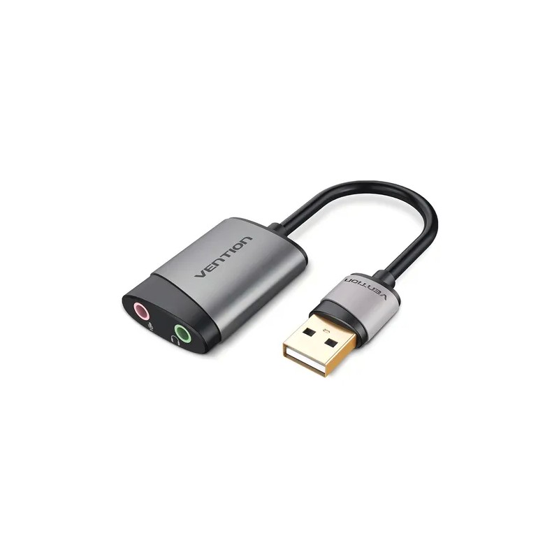 Adaptador de Sonido USB Vention CDKHB 2 JACK Adaptador de Sonido USB Vention CDKHB 2 JACK