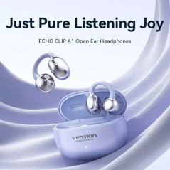 Auriculares Open Ear Bluetooth 5.4 Vention Echo Clip A1 NBWVD Purple