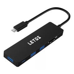 Hub USB-C Letos LE-HBA05 con lector SD/Micro SD
