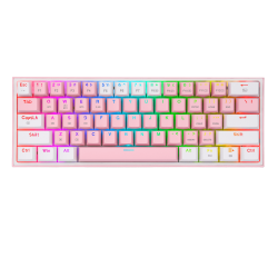 Teclado Redragon K616 Fizz Pro Pink/White RGB SP