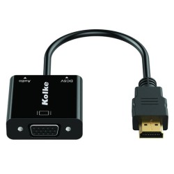 Adaptador HDMI‑VGA con audio
