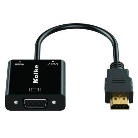Adaptador HDMI‑VGA con audio